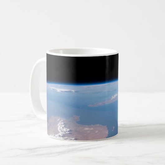 Kust van Tunesië en Libië en eiland Sicilië Koffiemok (Voorkant links)