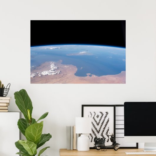 Kust van Tunesië en Libië en eiland Sicilië Poster (Thuiskantoor)