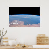 Kust van Tunesië en Libië en eiland Sicilië Poster (Keuken)