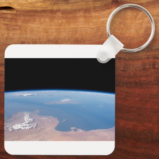 Kust van Tunesië en Libië en eiland Sicilië Sleutelhanger (Achterkant)