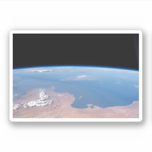 Kust van Tunesië en Libië en eiland Sicilië Sticker (Voorkant)