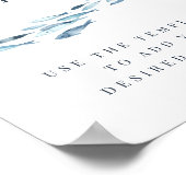 Kust Vis Bewerkbaar 8x10 Trouwbord Sjabloon Poster (Hoek)