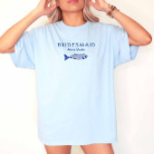 Kust Vis Blauw en Wit Trouwfeest T-shirt