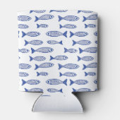 Kust Vis Blauw en Witte Bruid Bachelorette Blikjeskoeler (Achterkant)