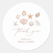 Kust Vrijgezellenfeest Bedankt Classic Round Ronde Sticker (Voorkant)