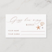 Kust Vrijgezellenfeest Hoeveel Kussen Bruidsspel Informatiekaartje (Voorkant)