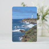 kust vuurtoren foto, CA kust - blanco kaart (Staand voorkant)