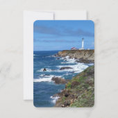 kust vuurtoren foto, CA kust - blanco kaart (Voorkant)