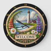 Kust Vuurtoren Welkom Bloemen Grote Klok (Voorkant)