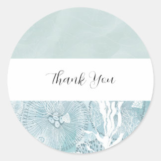 Kust Watercolor Blau Dankjewel Sticker