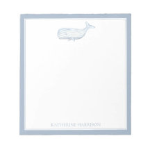 Kust Watercolor Blauwe Walvis Gepersonaliseerd