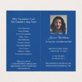 Kust Waterverf Blauw Voordeur Foto & Service Visitekaartje (Binnenkant ongevouwen)