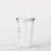 Kust Waterverf Blauwe Stip Dolfijn Acryl Drinkbeker (Links)