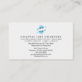 ** Kust Waterverf dolfijnen spelen wit Visitekaartje (Achterkant)