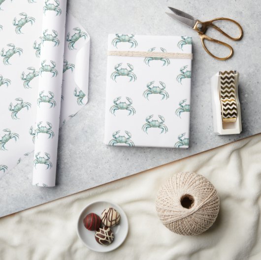 Kust Waterverf Krab Cadeaupapier (Crafts)