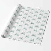 Kust Waterverf Krab Cadeaupapier (Uitgerold)