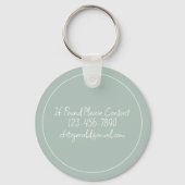 Kust Waterverf Krab Monogram Sleutelhanger (Achterkant)