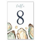 Kust Waterverf Oester Bruiloft Kaart (Voorkant)