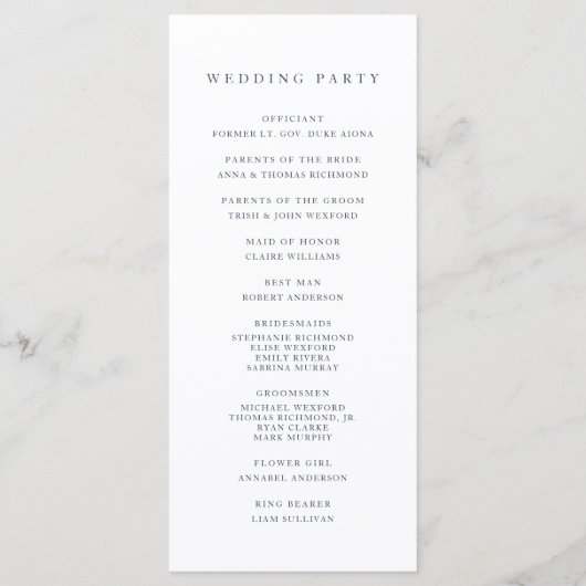 Kust Waterverf Oester Bruiloft Programmakaart (Achterkant)