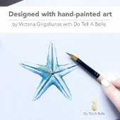 Kust Waterverf Onderwater Adreslabels Etiket