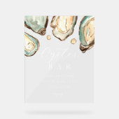 Kust Waterverf Oyster Bar Sign Acryl Bord (Voorkant)