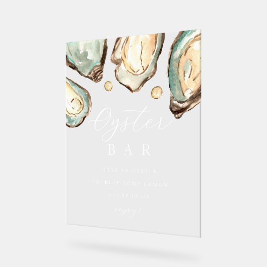 Kust Waterverf Oyster Bar Sign Acryl Bord (Hoek)