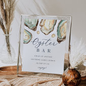 Kust Waterverf Oyster Bar Sign Poster