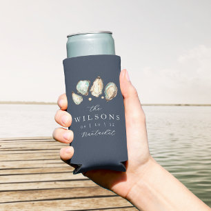 Kust Waterverf Oyster bruiloft gunst Seltzer Blikjeskoeler