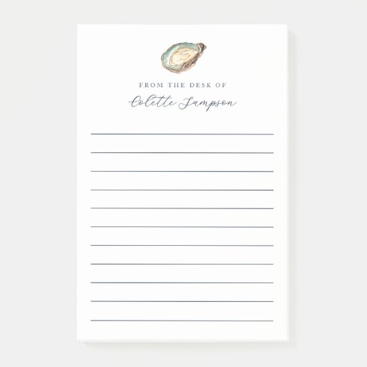 Kust Waterverf Oyster gepersonaliseerde gevoerd Post-it® Notes (Voorkant)