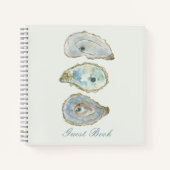 Kust Waterverf Oyster Guest Book Notitieboek (Voorkant)
