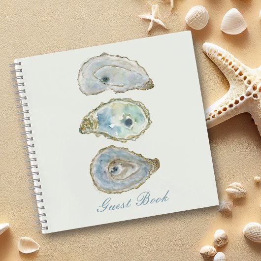 Kust Waterverf Oyster Guest Book Notitieboek