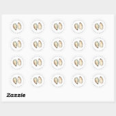 Kust Waterverf Oyster Return Address Sticker (Vel)