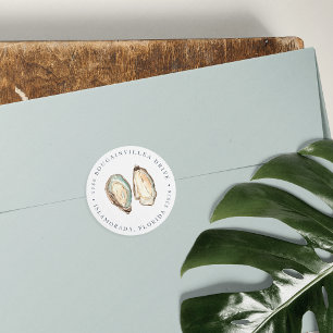 Kust Waterverf Oyster Return Address Sticker
