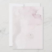 Kust Waterverf Roze Elegante bruiloft Kaart (Achterkant)