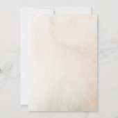 Kust Waterverf Sepia Elegant Huwelijk Kaart (Achterkant)