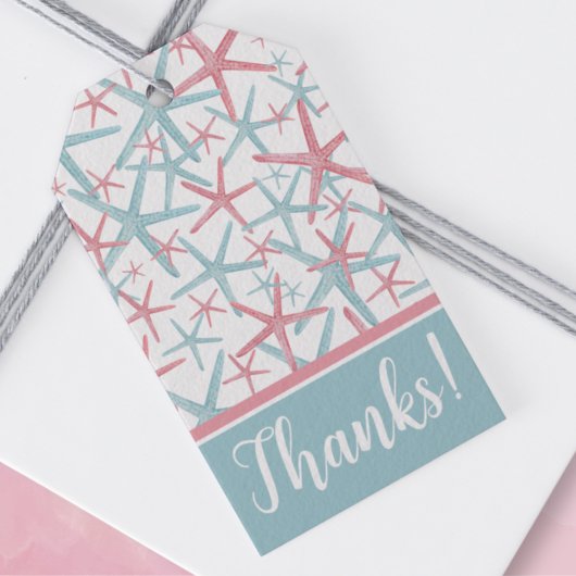 Kust Waterverf Strand Bedankbriefje Cadeaulabel