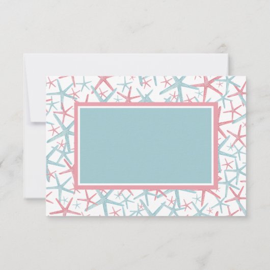 Kust Waterverf Strand Bedankkaart (Achterkant)