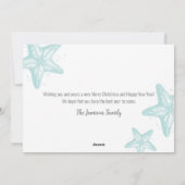 Kust Waterverf Strand Kerst Feestdagenkaart (Achterkant)