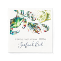 Kust Waterverf Vis en zeevruchten gepersonaliseerd