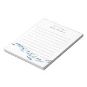 Kust Waterverf Vis gepersonaliseerd gevoerd Notitieblok (Linkerzijde)