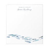 Kust Waterverf Vis gepersonaliseerd Notitieblok (Voorkant)