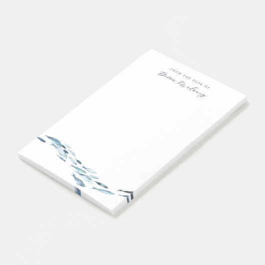Kust Waterverf Vis gepersonaliseerd Post-it® Notes (Schuin)