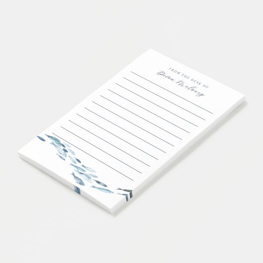 Kust Waterverf Vis gepersonaliseerd Post-it® Notes (Schuin)