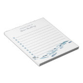 Kust Waterverf Vis gepersonaliseerde Lined To-Do Notitieblok (Schuin)