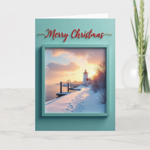 Kust Winter Glow Kerstkaart Kaart