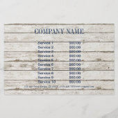 kust witgeschilderd hout marineblauwe zeester flyer (Achterkant)