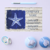 kust witgeschilderd hout zeevaartblauwe zeester flyer (Enkel)