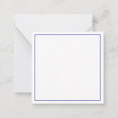 Kust Witte Zeester op Navy Blue Monogram Notitiekaartje (Achterkant)