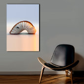 Kust Woonkamer Wall Art Seashell Canvas Afdruk