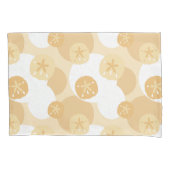 Kust Zanddollar Beige Wit Abstract Patroon Kussensloop (Voorkant)